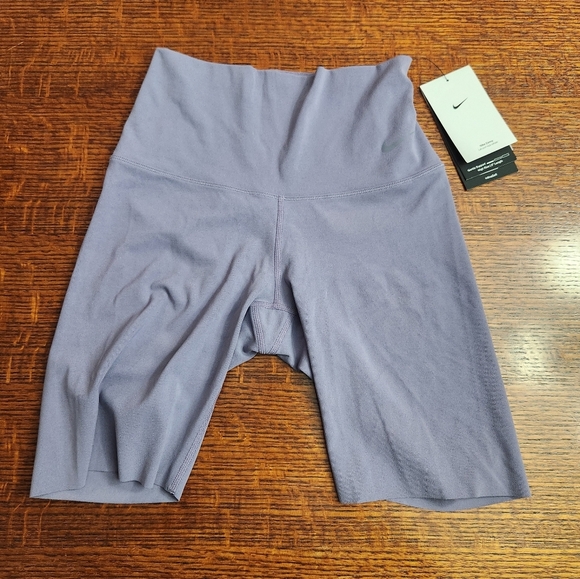 Nike Pants - NEW Nike Zenvy High Waisted Training Biker Shorts lavender Womens XS 8 inch